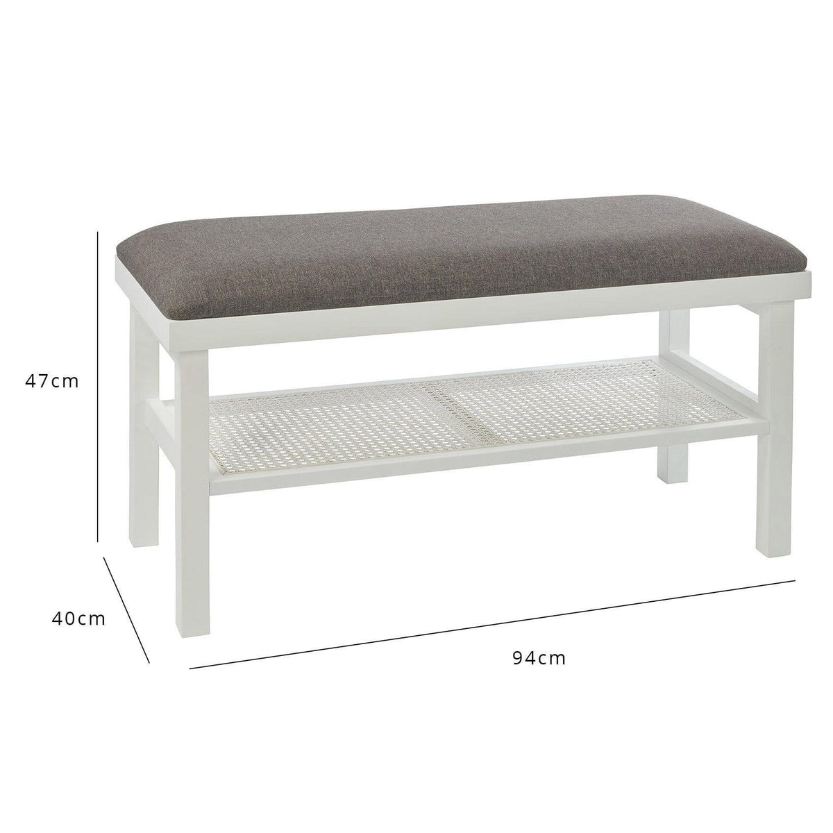 OUTLET - Charlie Hallway Bench - White