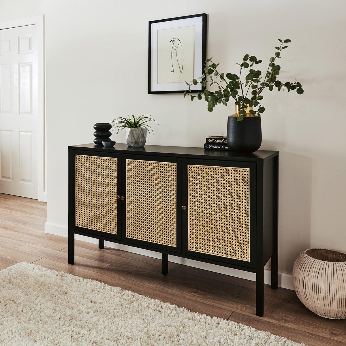 OUTLET - Charlie Sideboard - Cane Front - White