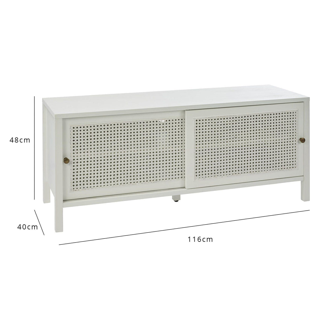 Outlet - Charlie TV Unit - Cane Front - White