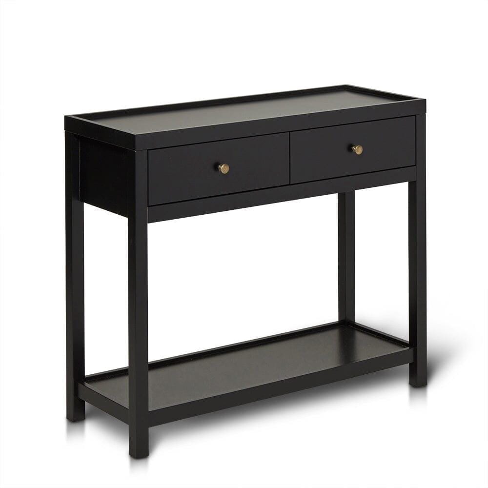 OUTLET - Charlie Black 2 Drawer Console Table