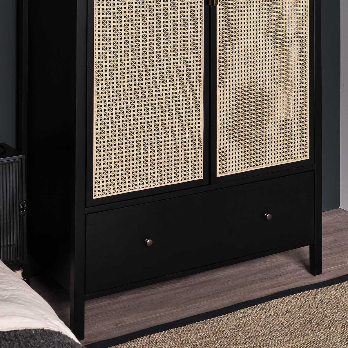 OUTLET - Charlie Double Wardrobe - Black