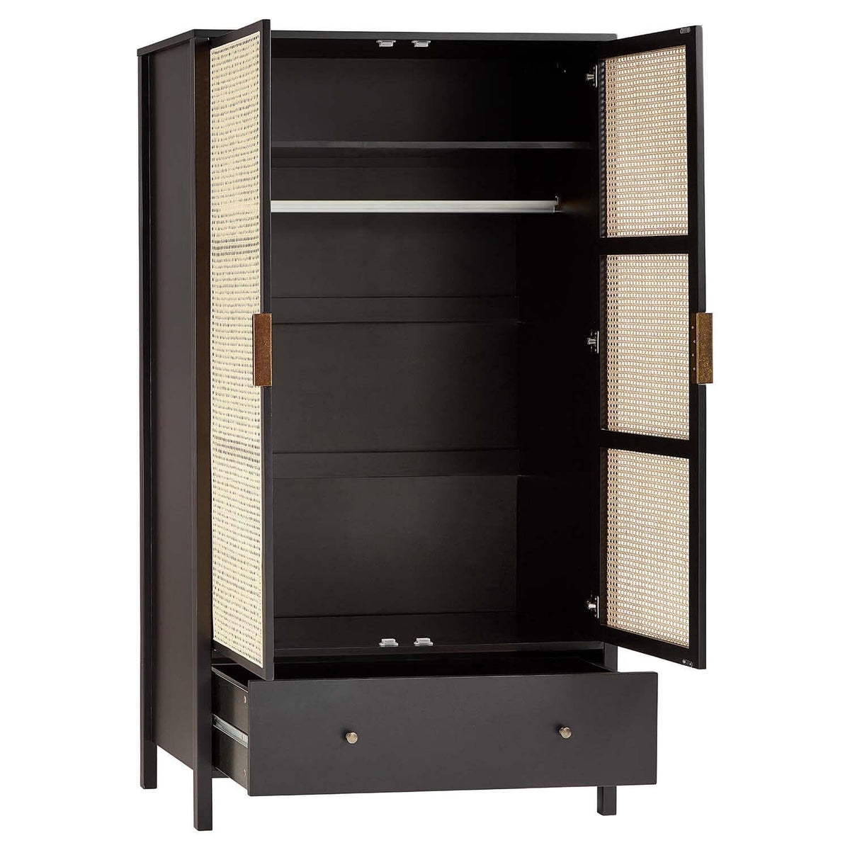 OUTLET - Charlie Double Wardrobe - Black