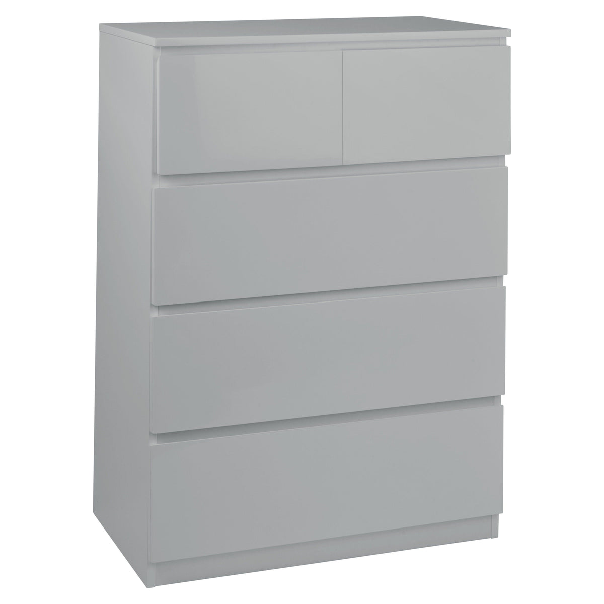 OUTLET - Clemmie Chest of Drawers - 2 Over 3 - High Gloss - Grey
