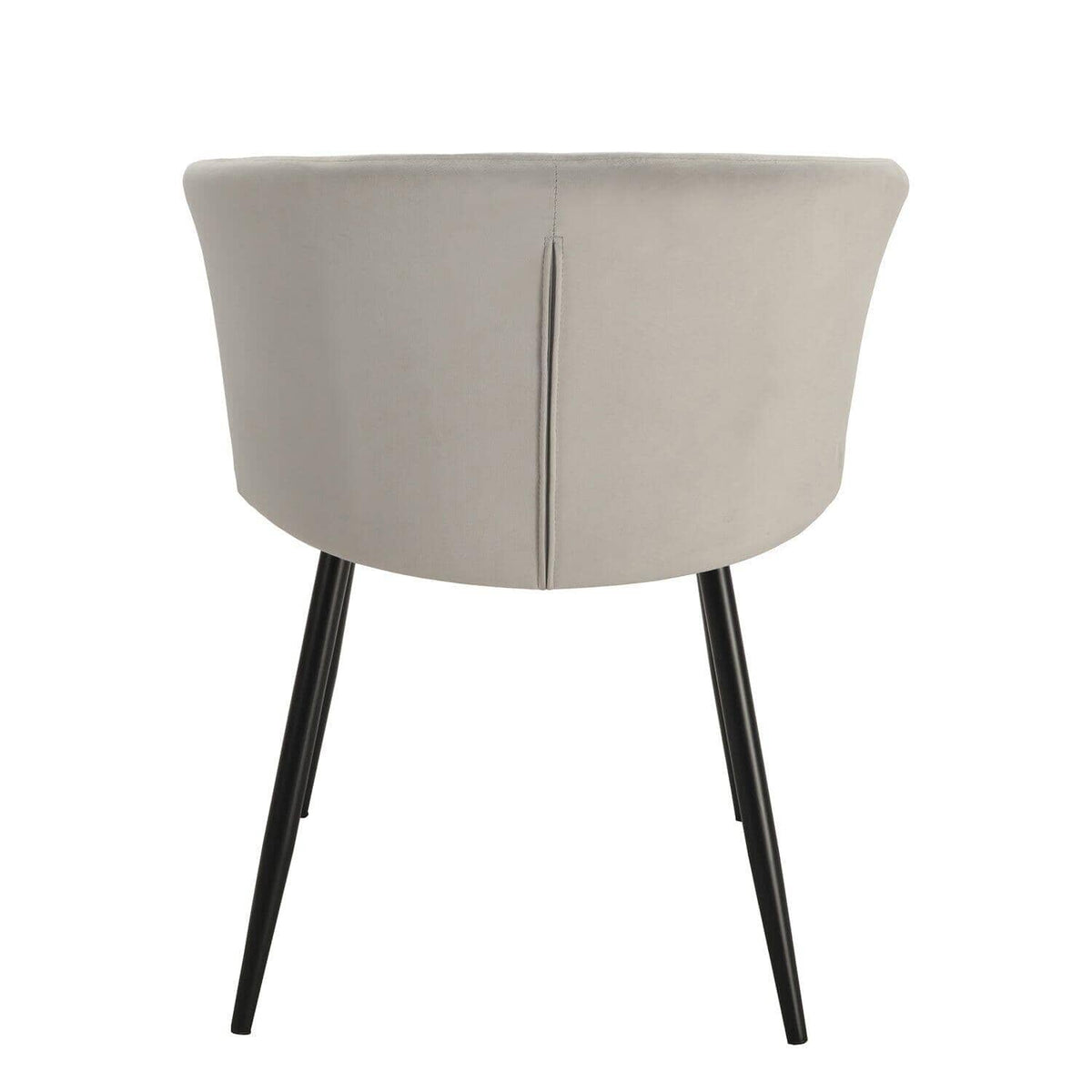OUTLET - Cleo Grey Dining Chairs - Set of 2 - Black Legs