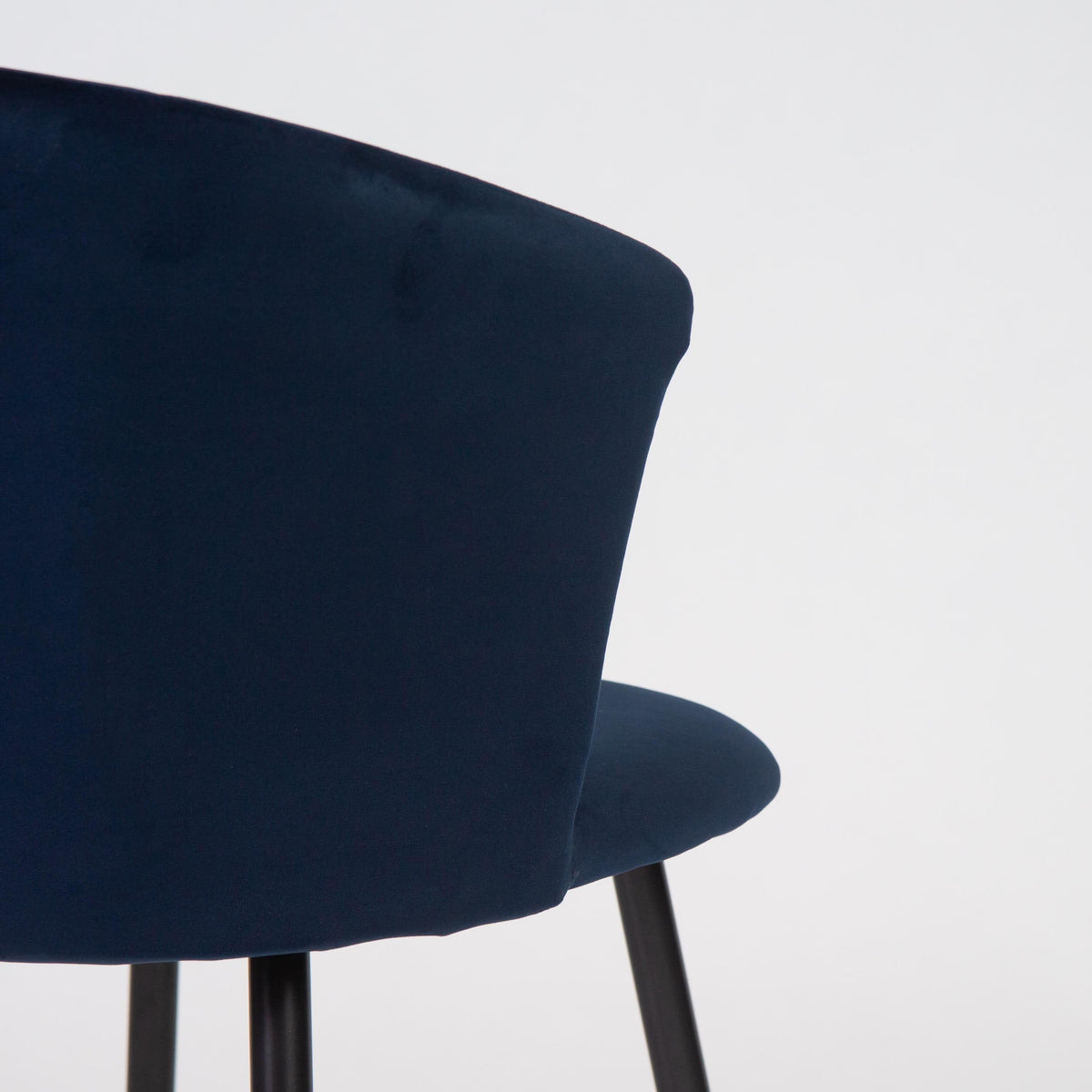 OUTLET - Cleo Blue Dining Chairs - Set of 2 - Black Legs
