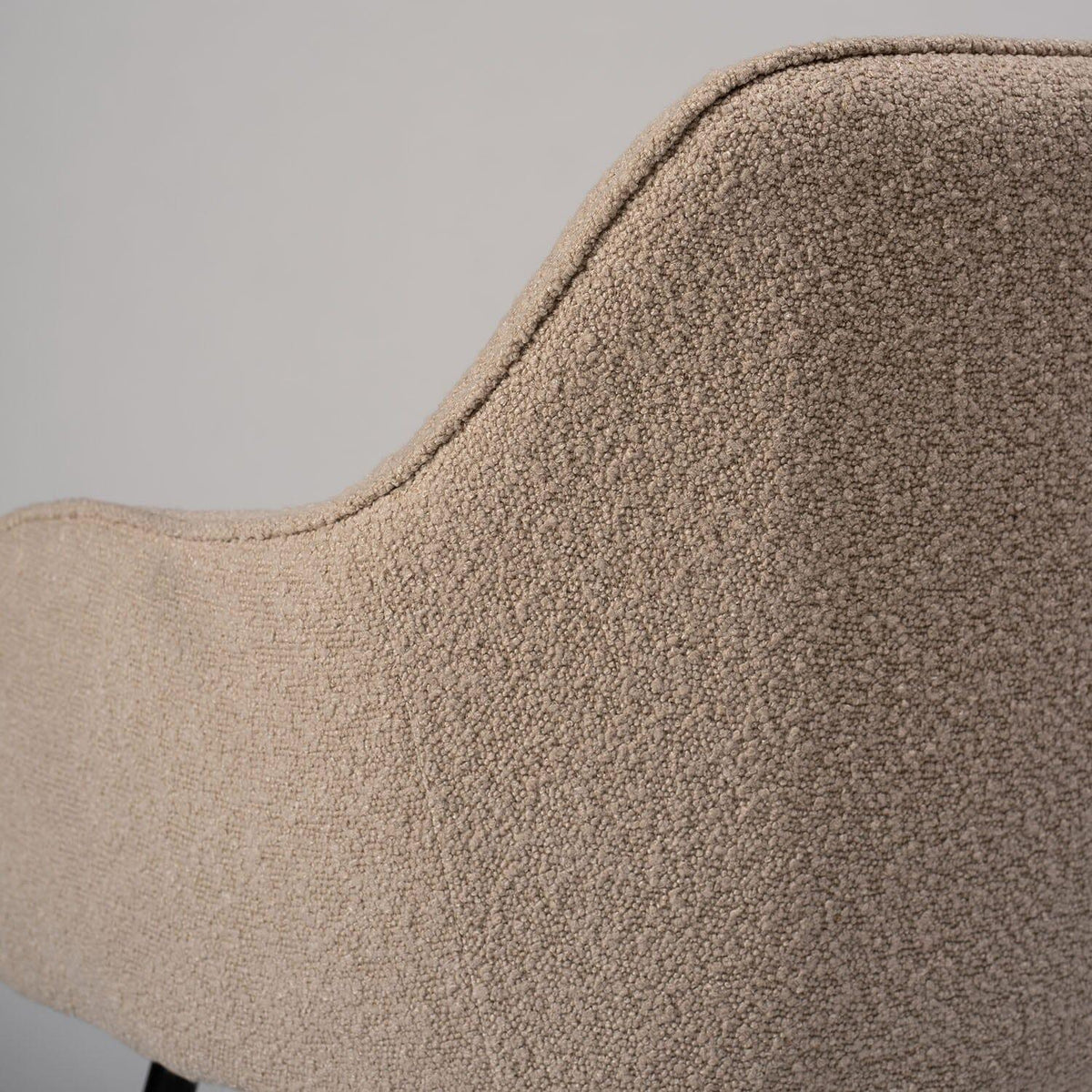 OUTLET - Dolly Boucle Accent Chairs - Set of 2 - Black Legs