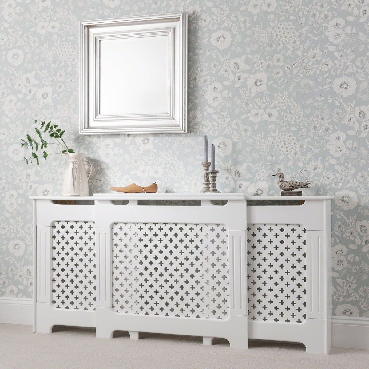 Outlet - Edith Radiator Cover - White - Adjustable