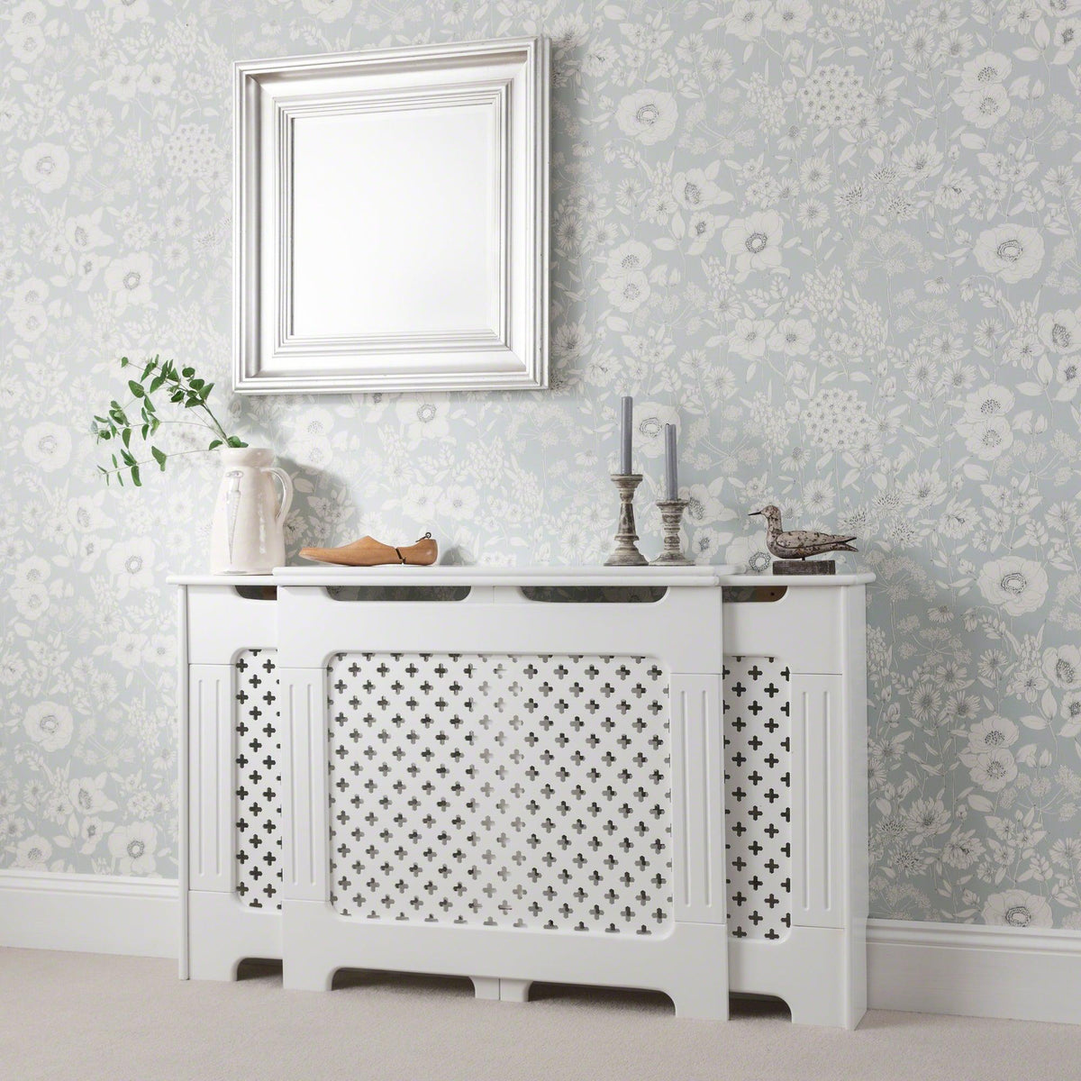 Outlet - Edith Radiator Cover - White - Adjustable
