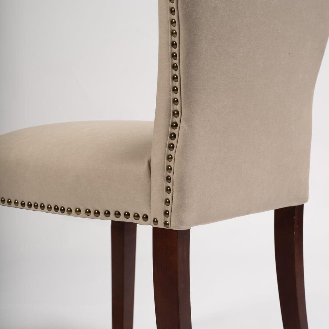 OUTLET - Edward Stone Faux Leather Dining Chairs - Set of 2 - Dark Oak Legs