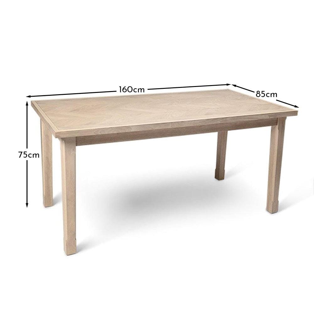 OUTLET - Ella Parquet Wooden Dining Table
