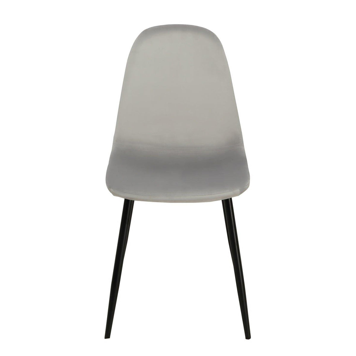 OUTLET - Ellis Grey Dining Chairs - Set of 2 - Black Legs