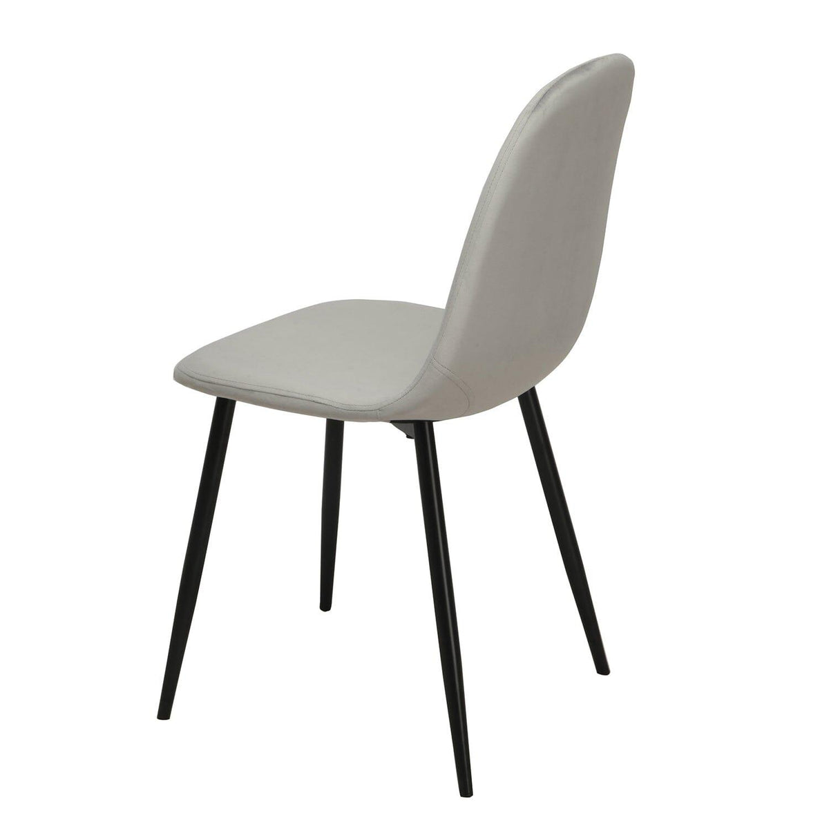 OUTLET - Ellis Grey Dining Chairs - Set of 2 - Black Legs