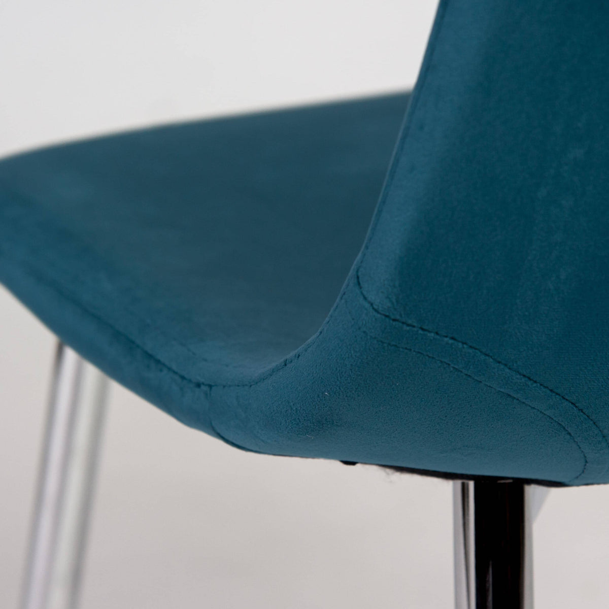 OUTLET - Ellis Teal Dining Chairs - Set of 2 - Chrome Legs