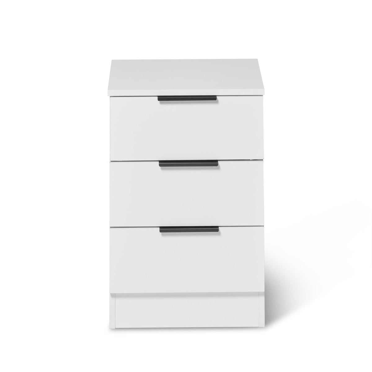 OUTLET - Essie 3 Drawer Bedside Table - White