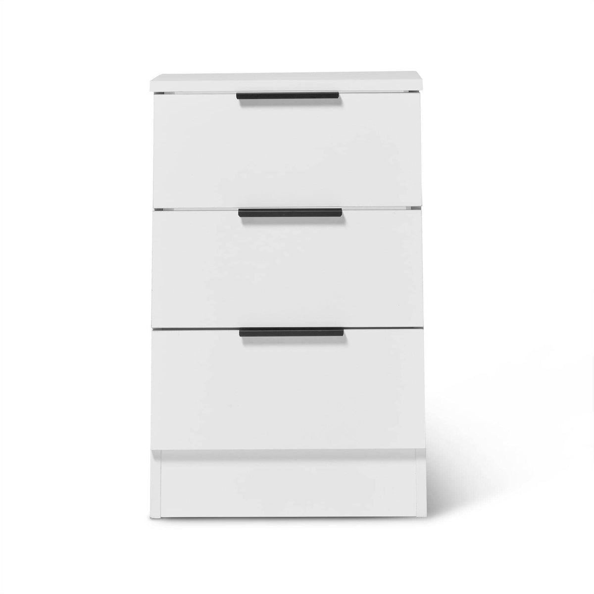 OUTLET - Essie 3 Drawer Bedside Table - White