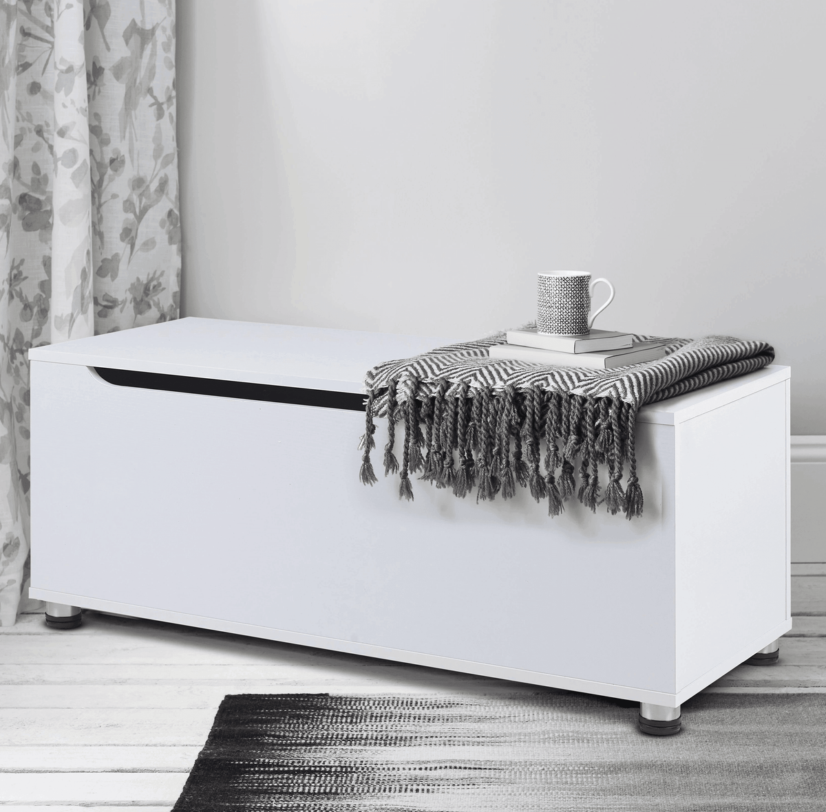 OUTLET - Essie Wooden Storage Chest - Blanket Box - Toy Chest - White
