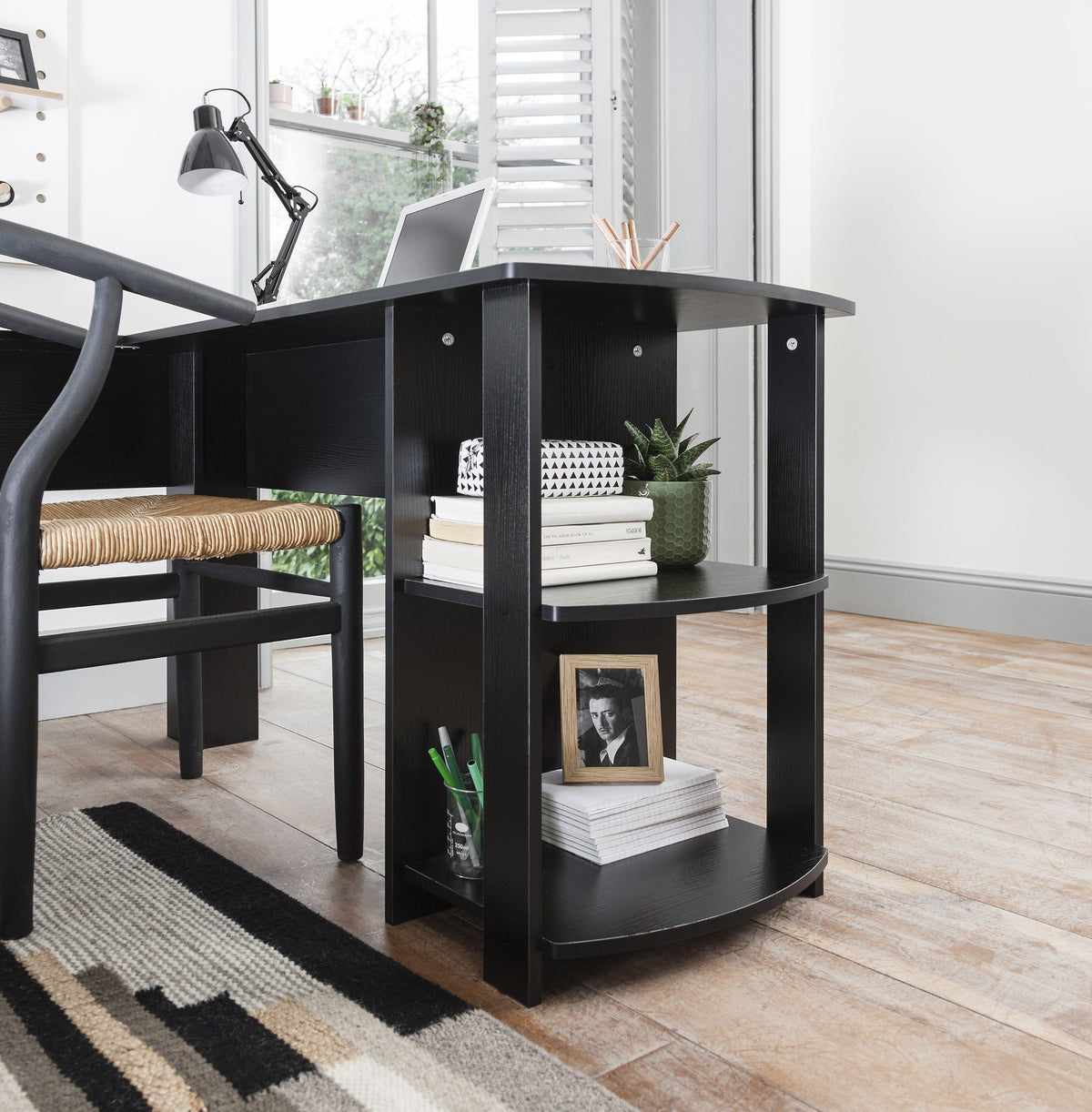 OUTLET - Essie L Shaped Desk in Black