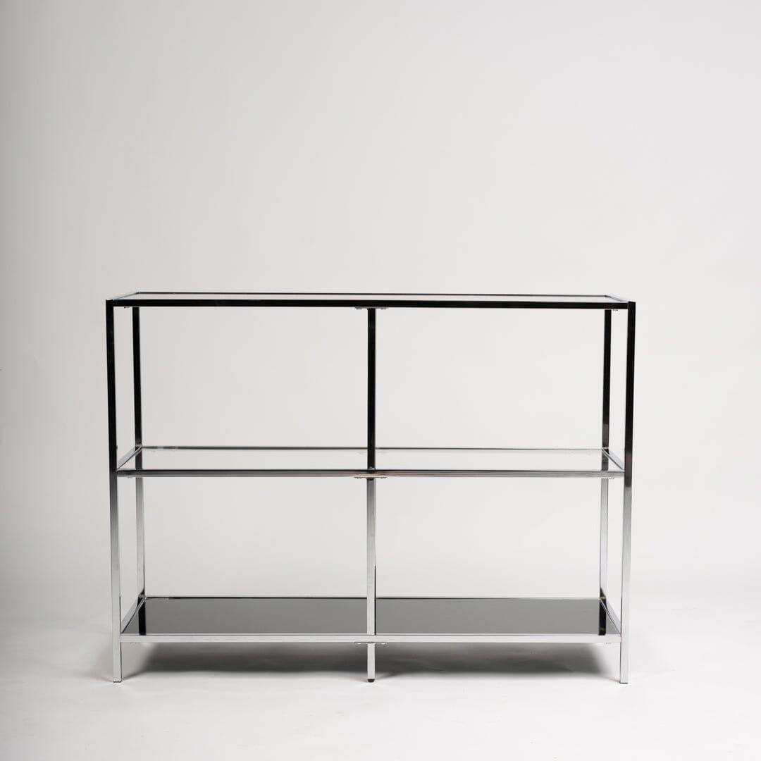 OUTLET - Evelyn Glass Console Table - Chrome Frame