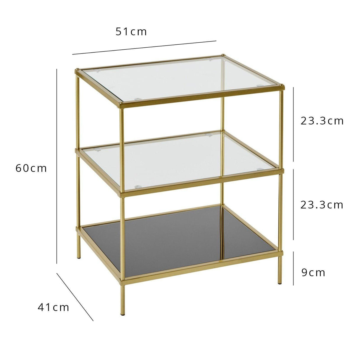 OUTLET - Evelyn Gold Side Table