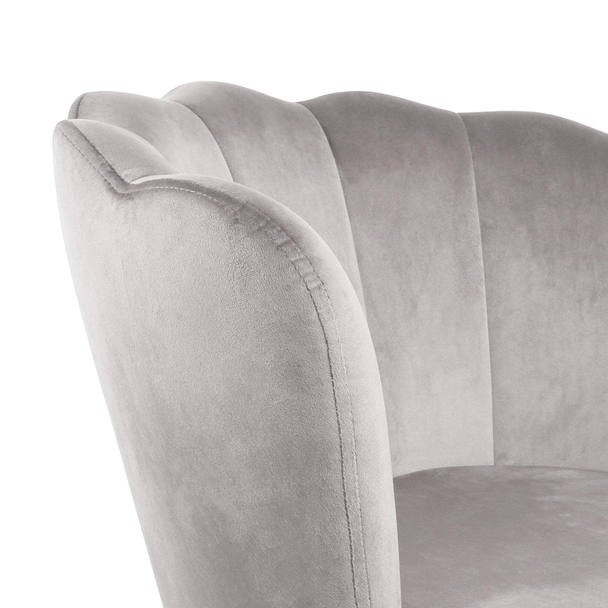 Outlet - Flora Accent Chair - Scalloped - Grey