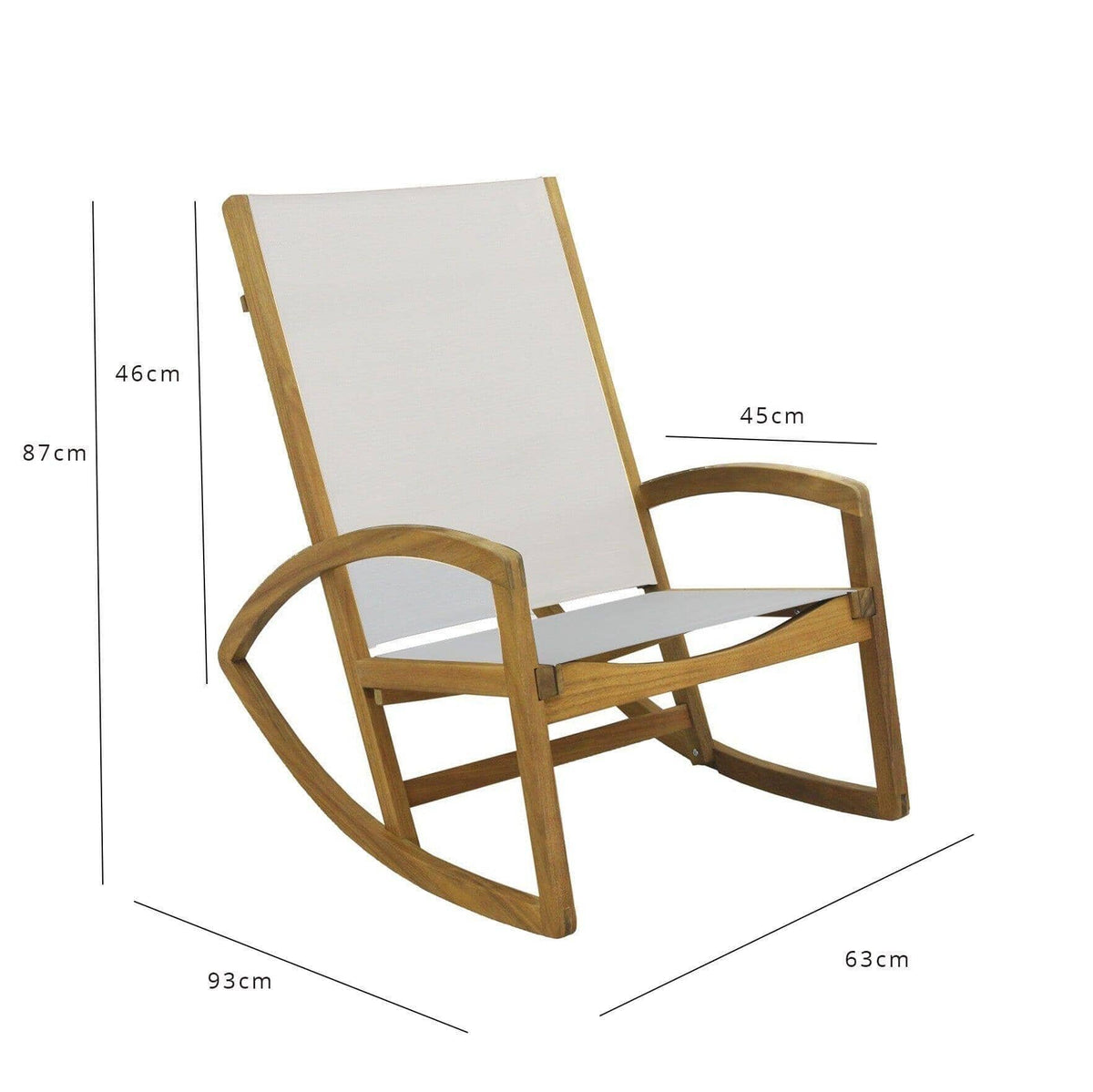 Outlet - Freddie Wooden Garden Rocking Chair - White