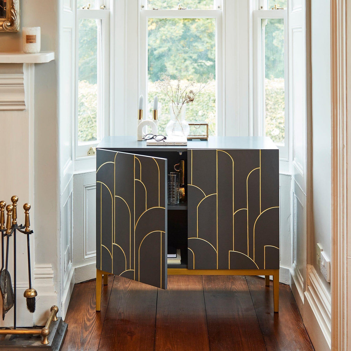 OUTLET - Gatsby 2 Door Small Sideboard - Smoke Grey