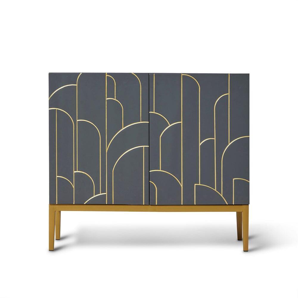 OUTLET - Gatsby 2 Door Small Sideboard - Smoke Grey