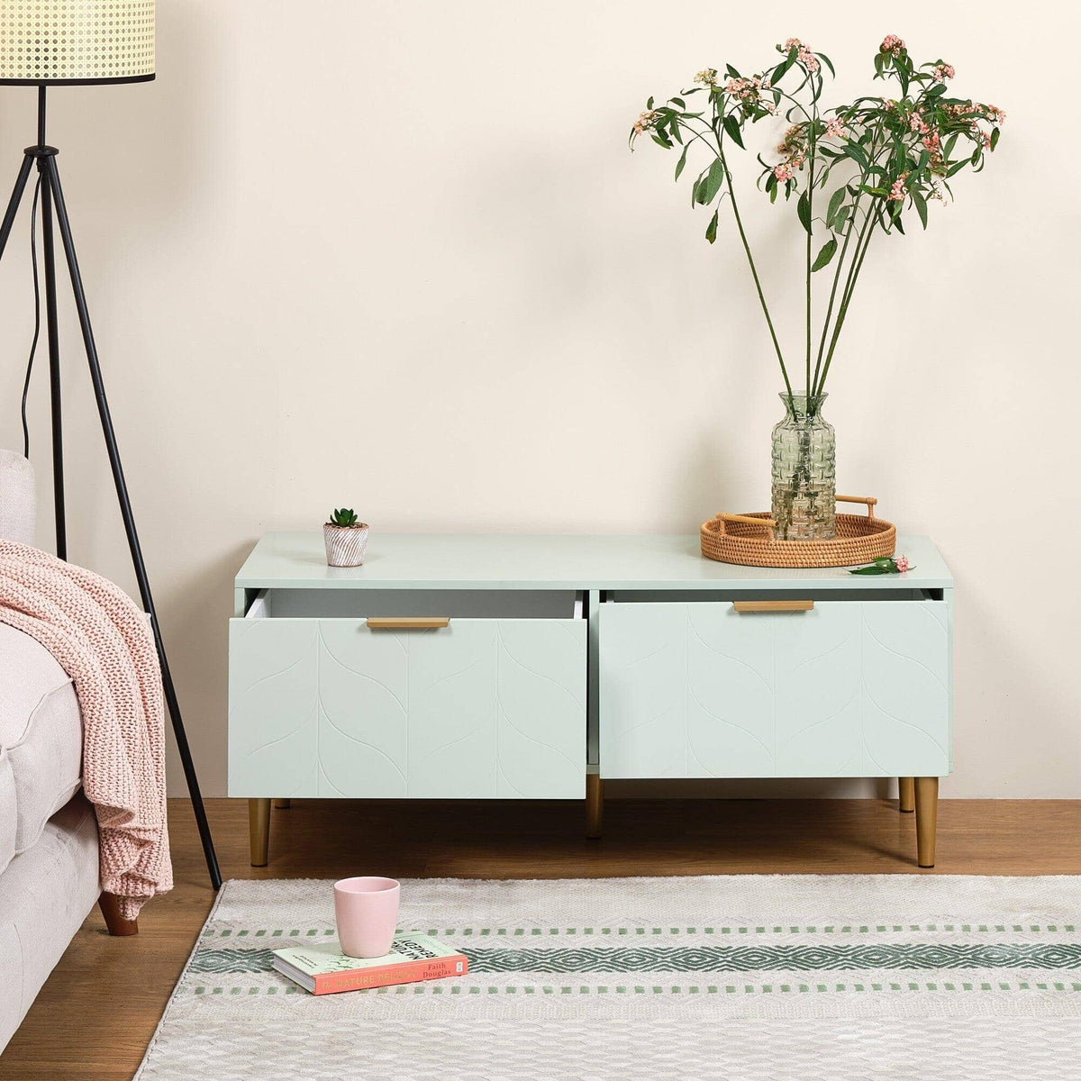 OUTLET - Gloria Sage Green TV Unit