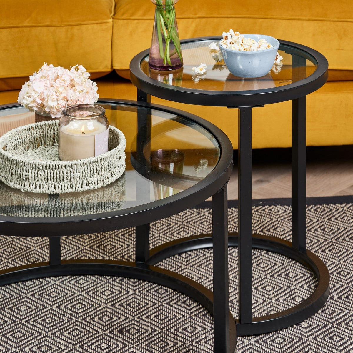 OUTLET - Harris Black Metal Round Side Table