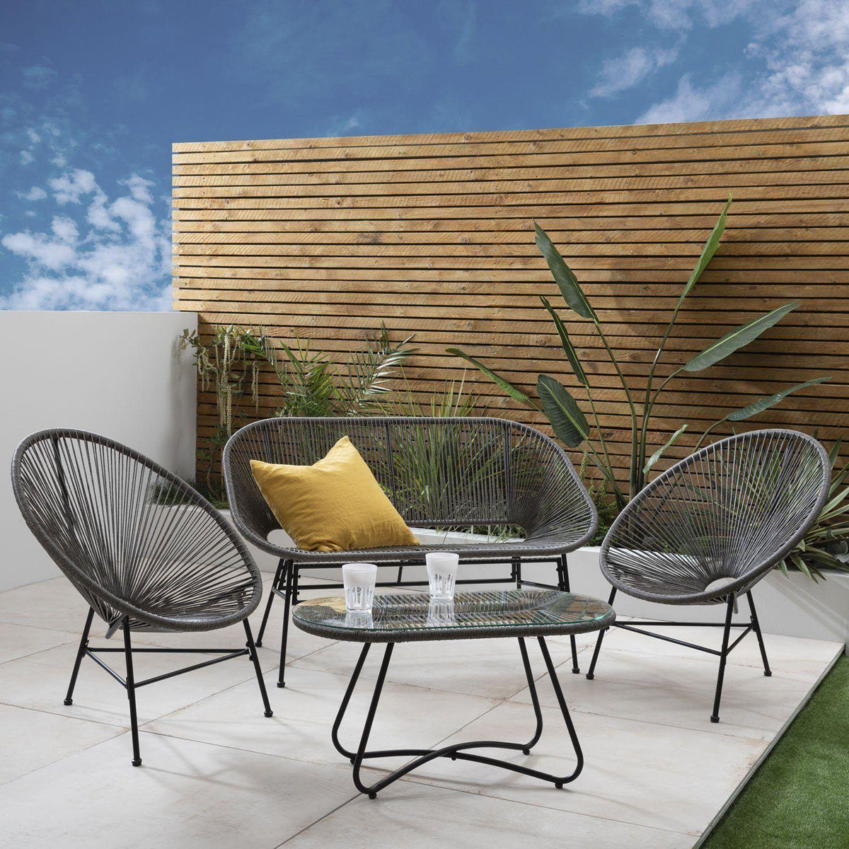 Outlet - Hebe Garden Sofa Set - Grey