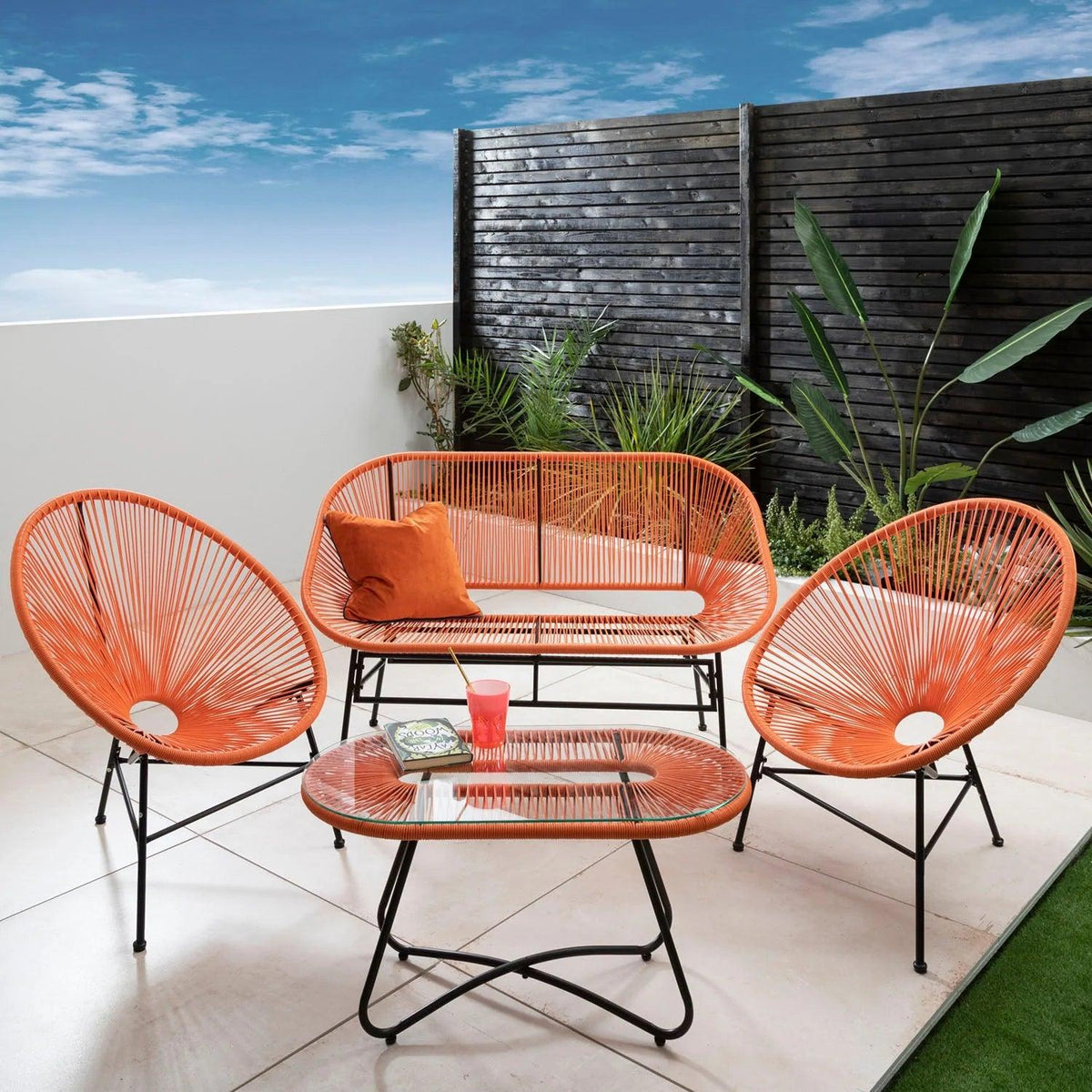 Outlet - Hebe Garden Sofa Set - Orange