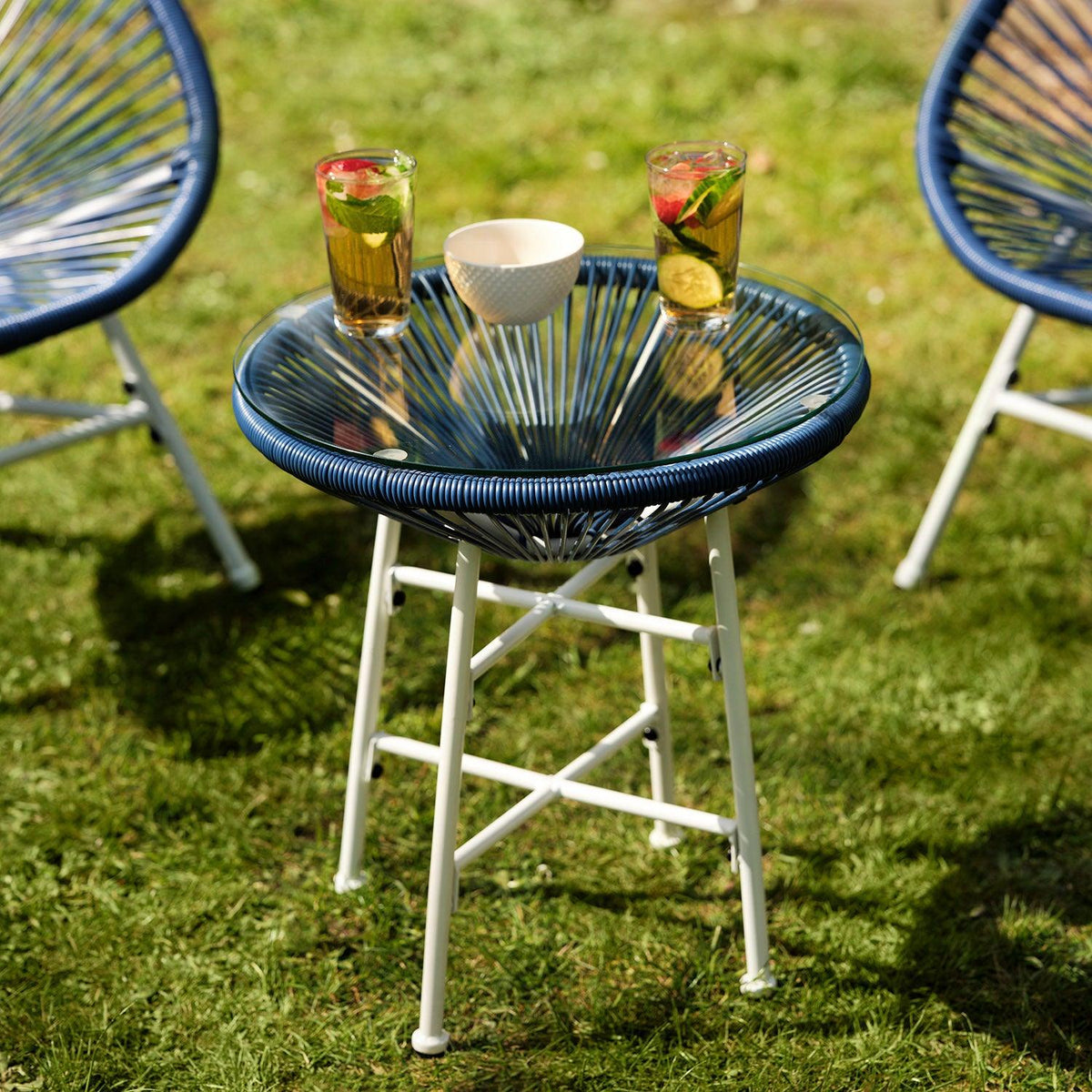 Outlet - Hebe String Bistro Set - Navy Blue