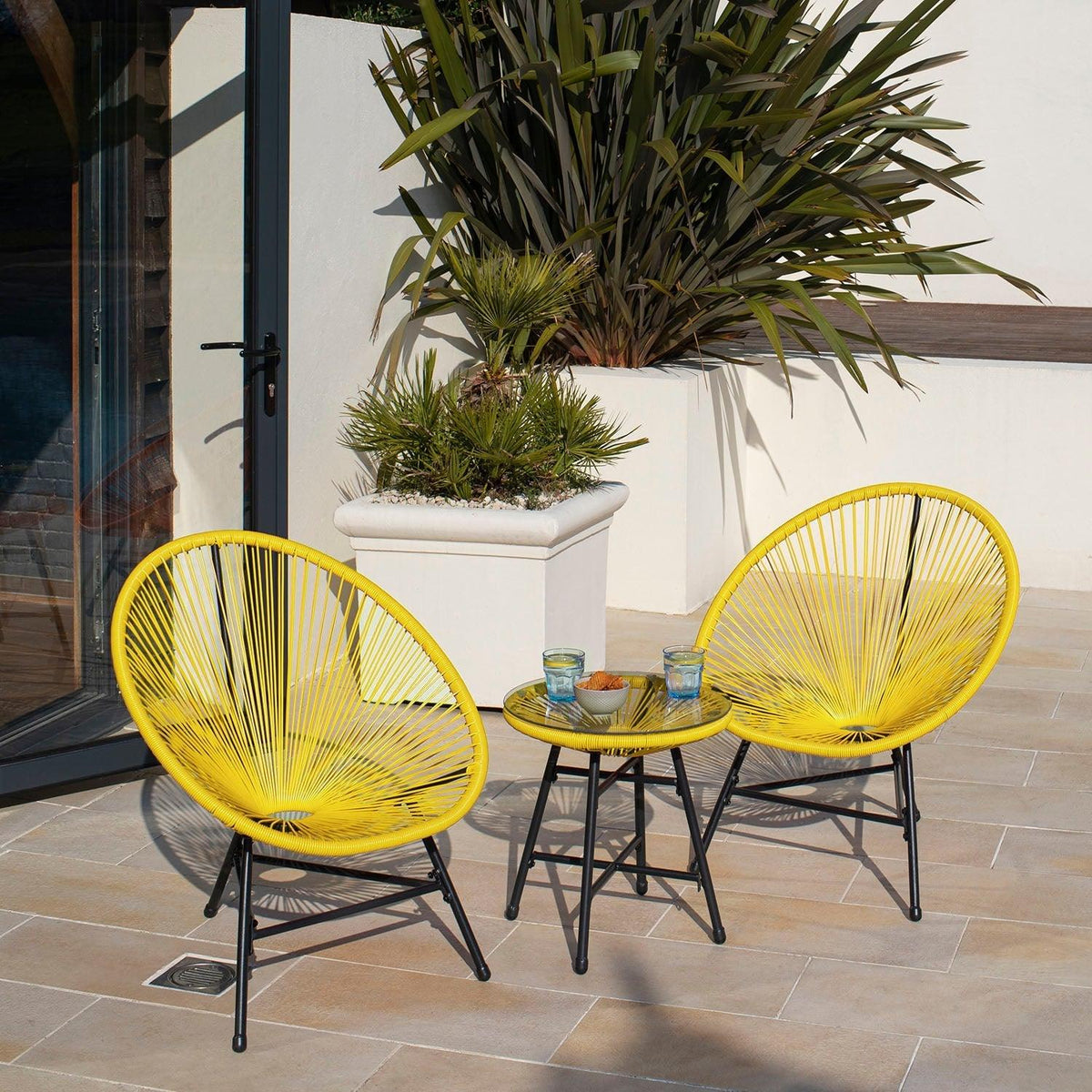 Outlet - Hebe String Bistro Set - Yellow