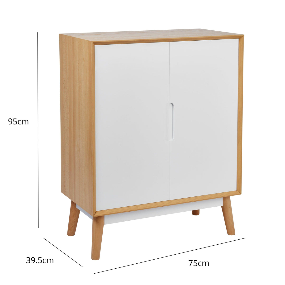 OUTLET - Hulra Small Sideboard - Scandinavian - White