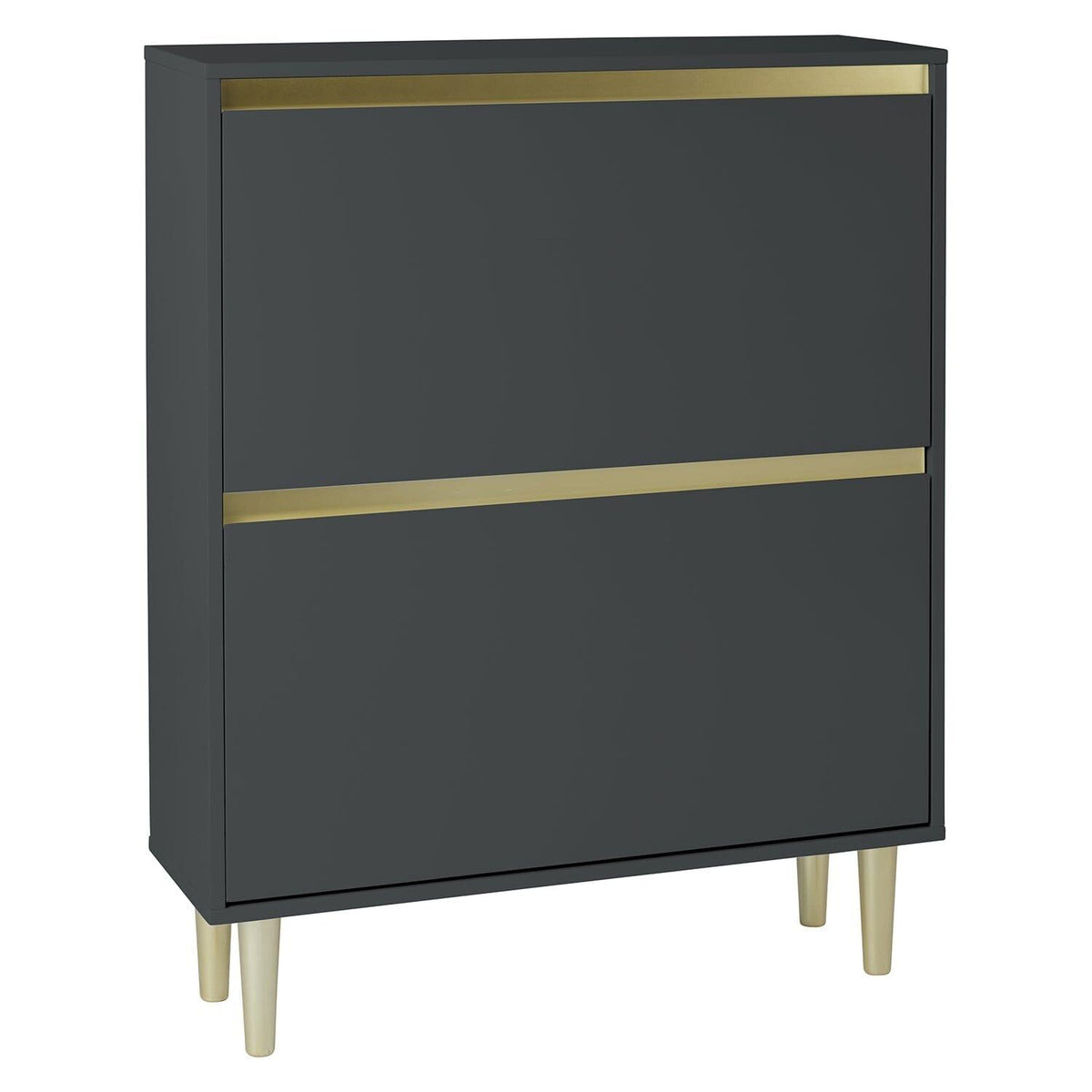 Outlet - Iliana Shoe Cabinet - 2 Door - Charcoal Grey