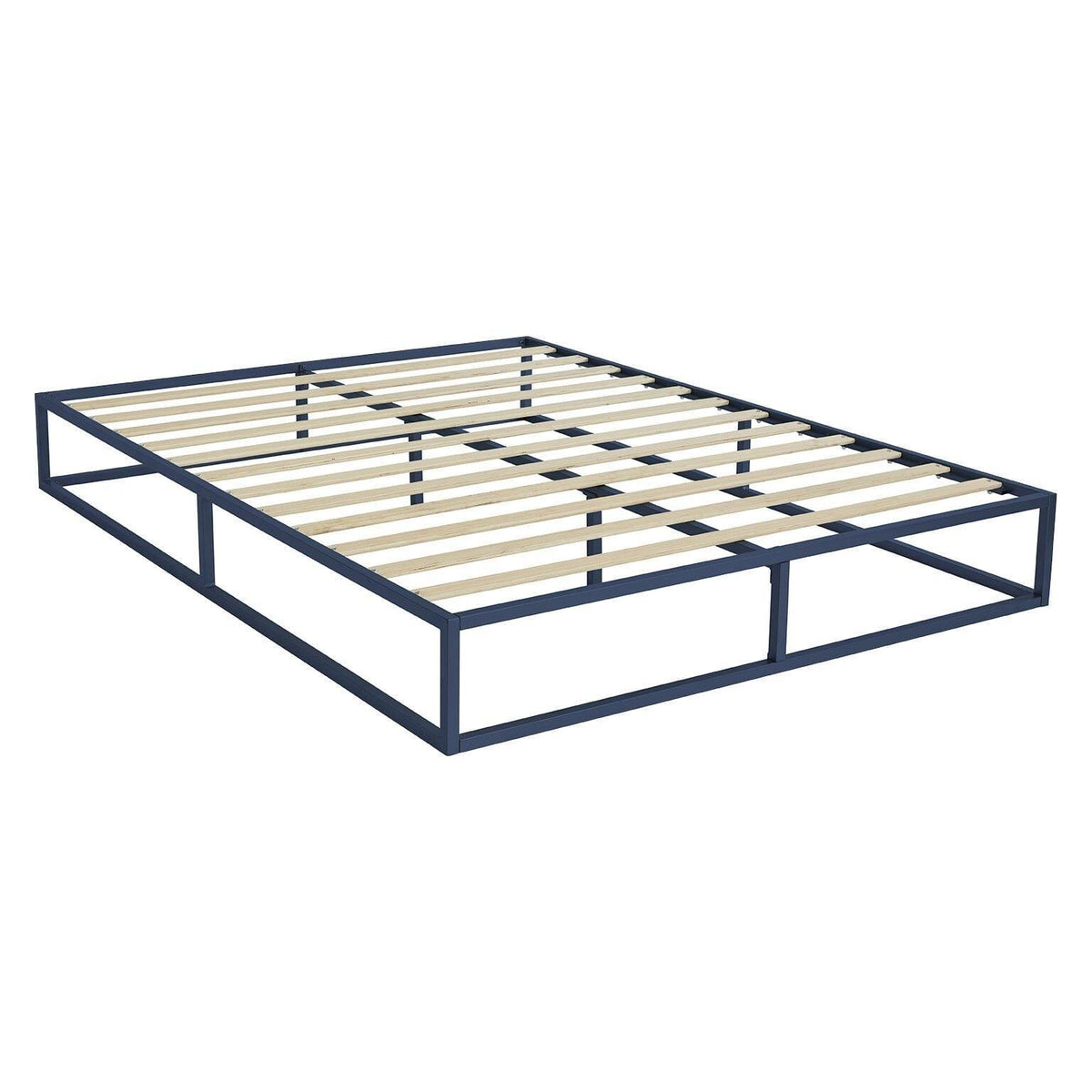 Outlet - Indy King Size Platform Bed - Blue Metal