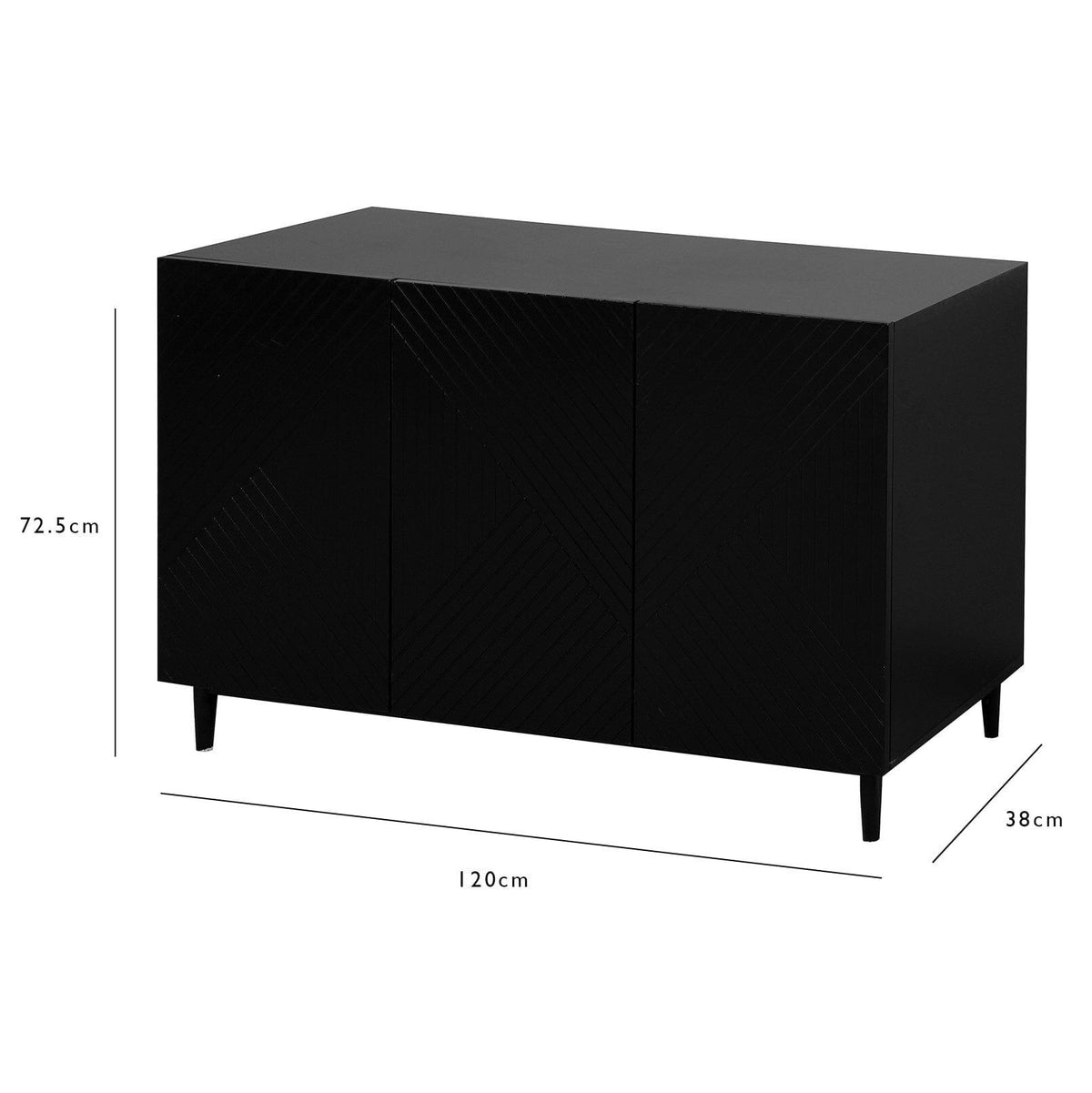 Outlet - Jack Sideboard - Geometric - Black