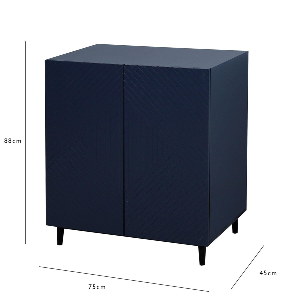 OUTLET - Jack 2 Door Small Sideboard - Geometric Blue