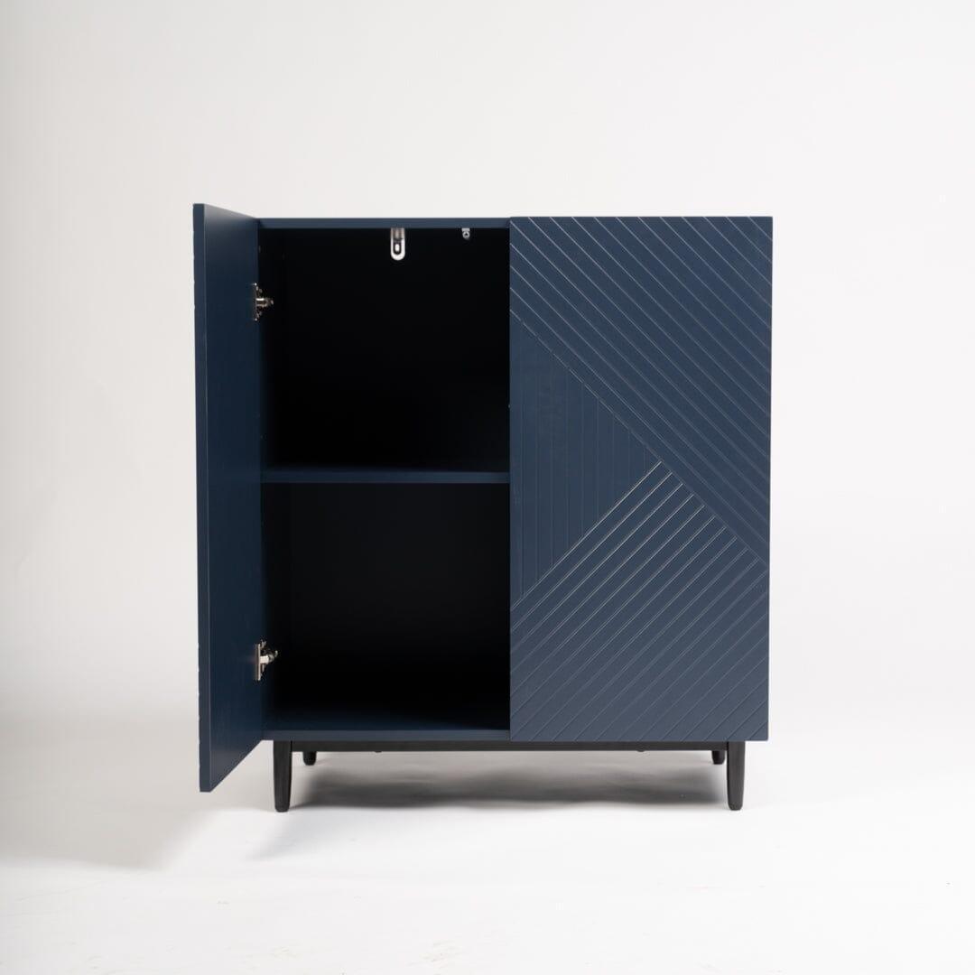 OUTLET - Jack 2 Door Small Sideboard - Geometric Blue