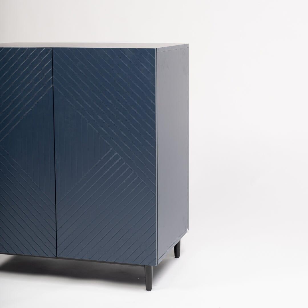 OUTLET - Jack 2 Door Small Sideboard - Geometric Blue