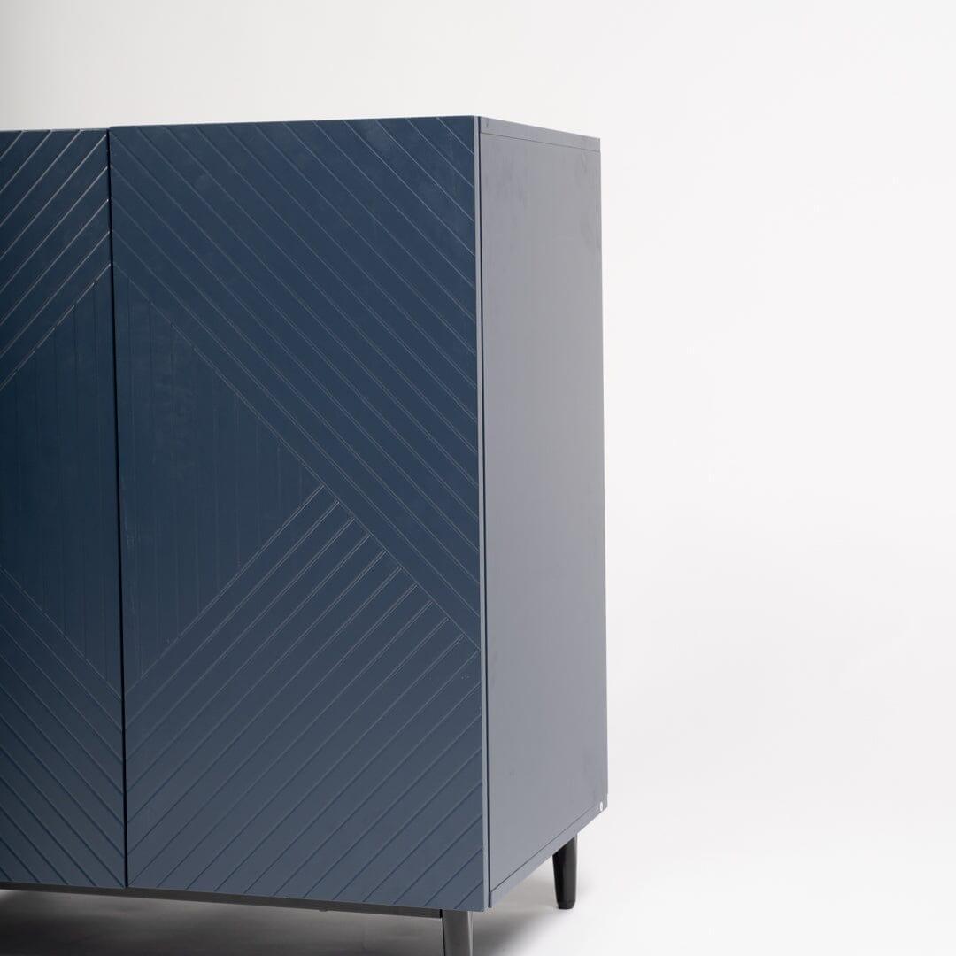 OUTLET - Jack 2 Door Small Sideboard - Geometric Blue