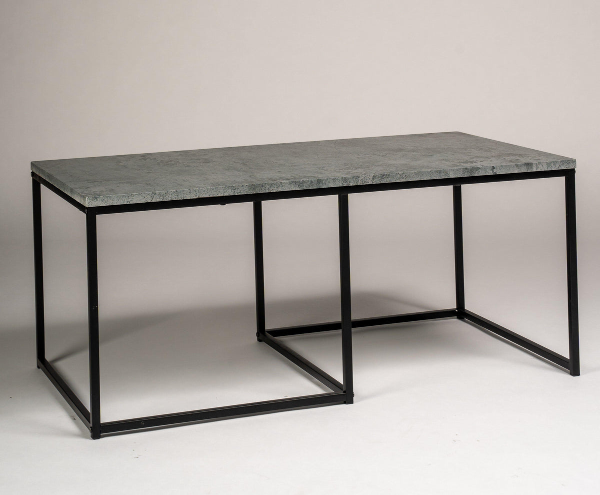 OUTLET - Jay Concrete Effect Coffee Table - Black Frame