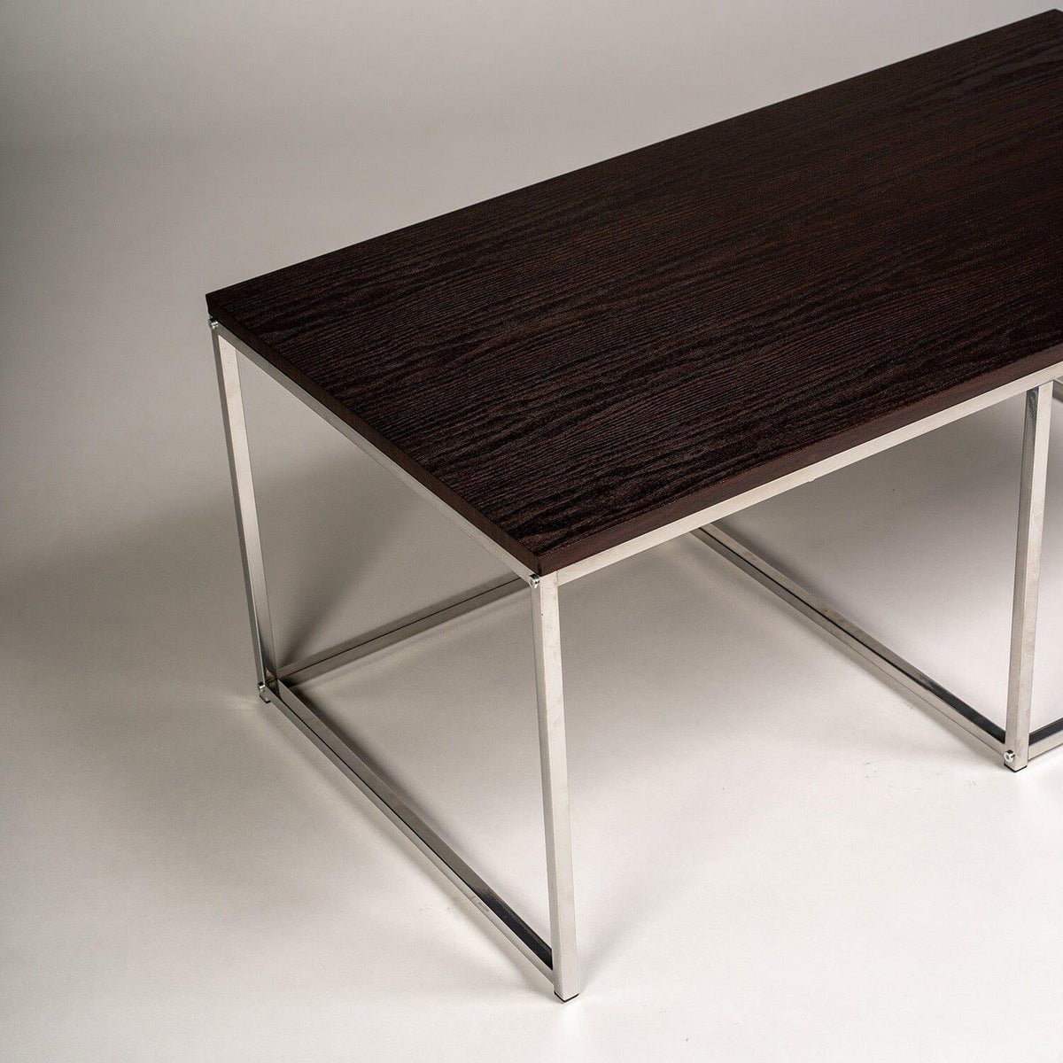 OUTLET - Jay Walnut Coffee Table - Chrome Frame
