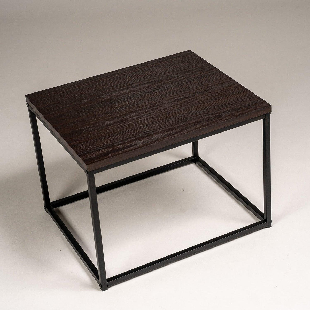 OUTLET - Jay Walnut Side Table - Black Frame