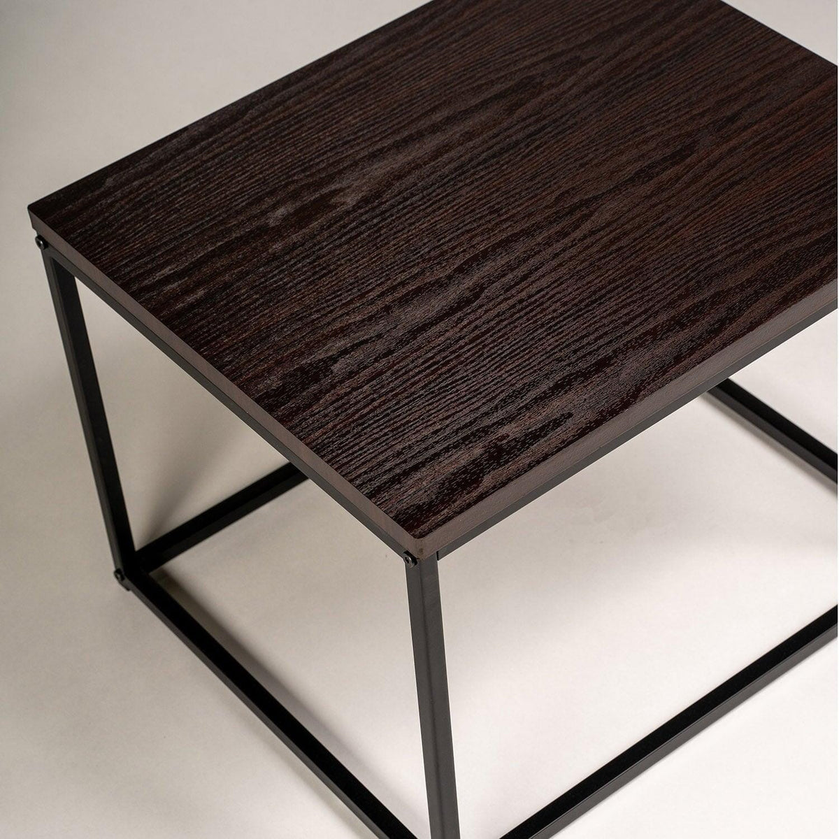 OUTLET - Jay Walnut Side Table - Black Frame