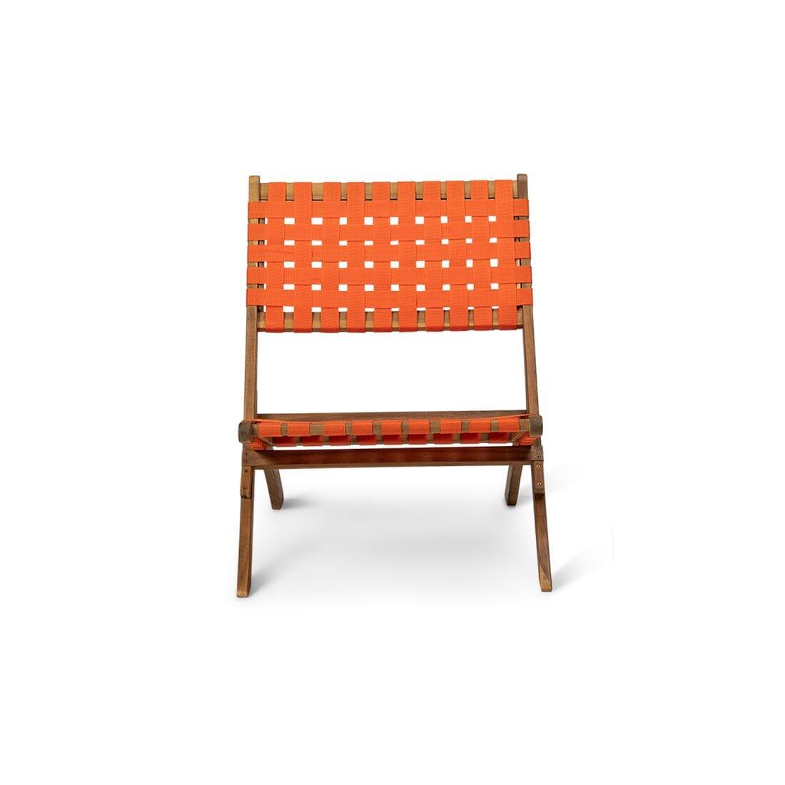OUTLET - Kai Wooden Garden Folding Beach Chair Orange - Set of 2