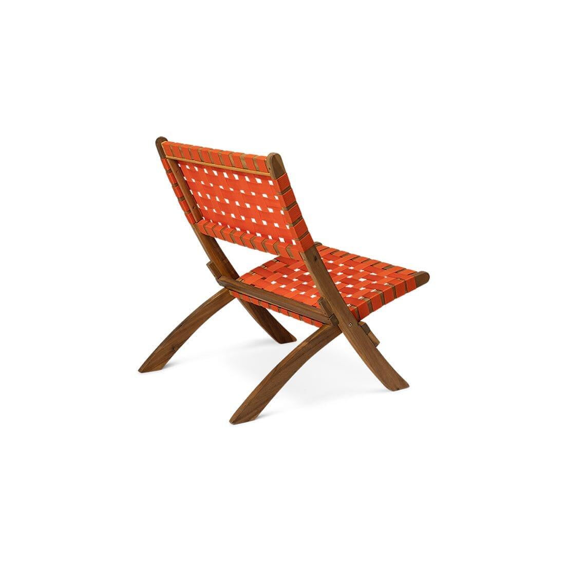 OUTLET - Kai Wooden Garden Folding Beach Chair Orange - Set of 2