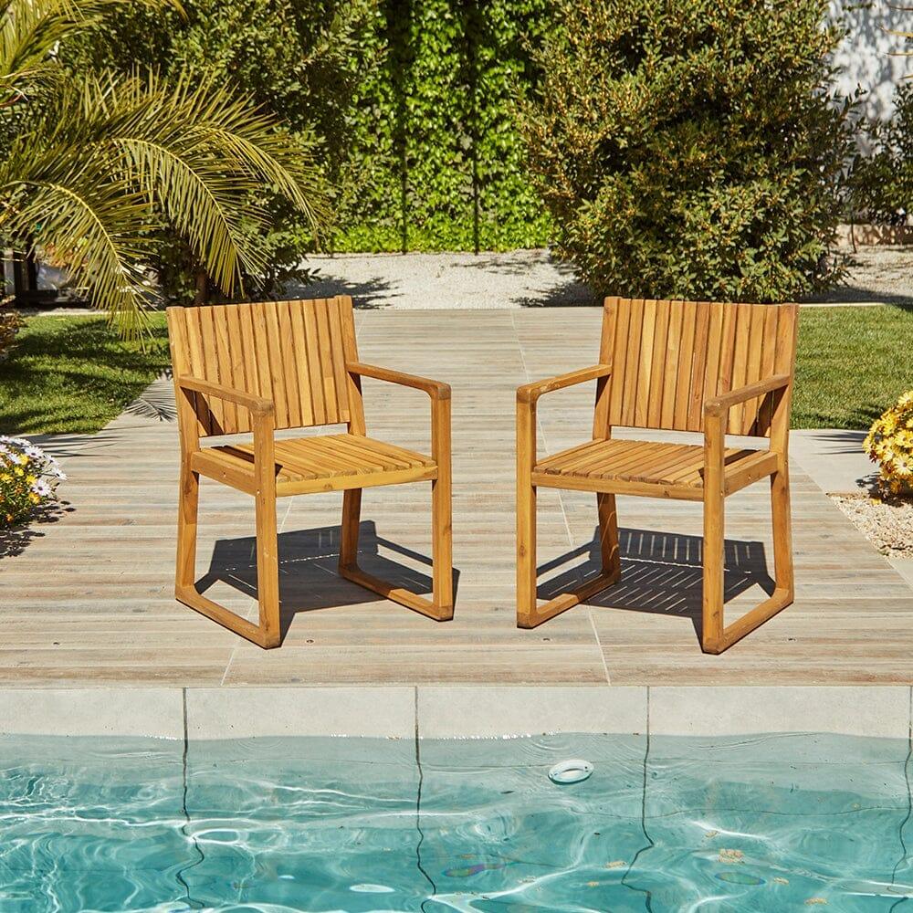 Outlet - Lennox Wood Armchairs - Set of 2