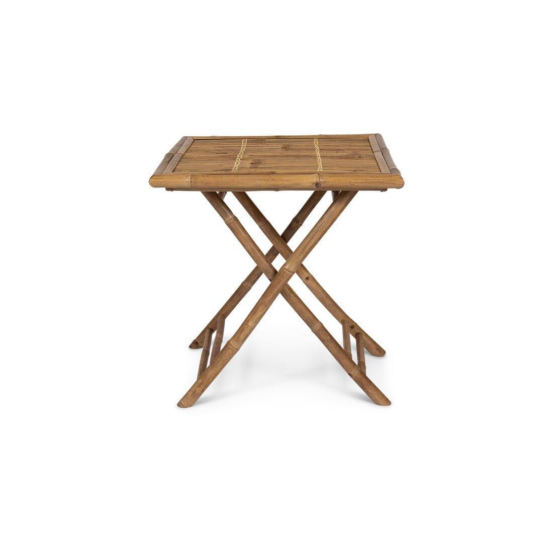 OUTLET - Lila Bamboo Square Garden Folding Table - 70cm
