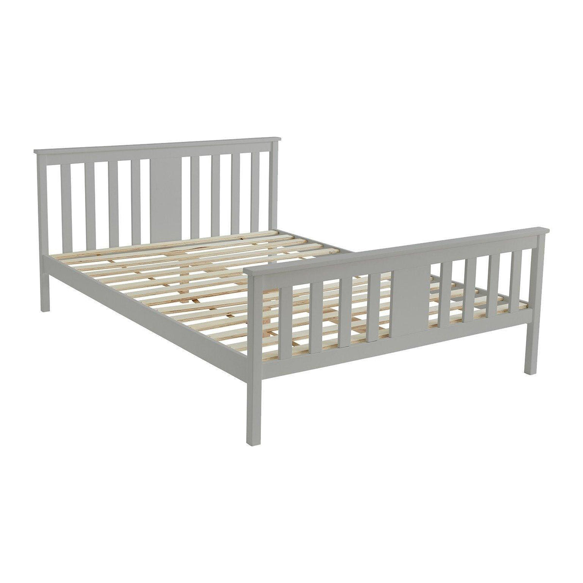 Outlet - Lisa Wooden King Size Bed Frame - Grey